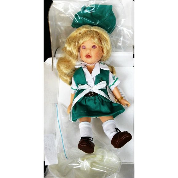 Vtg Effanbee Junior Girl Scout V1008 Doll Blonde Original Outfit Box 8" - Picture 3 of 12